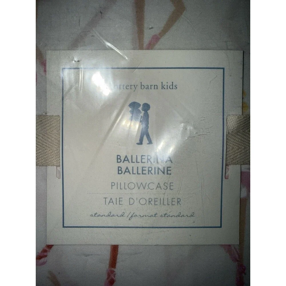 Pottery Barn Kids Pink Ballerina Standard Pillowcase Ballet New With Tags